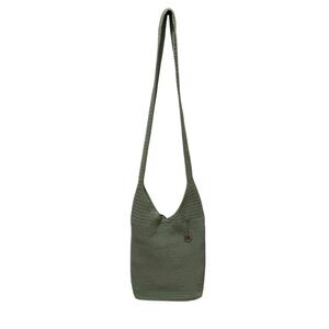 The Sak Crochet Craze Seafoam Green Hobo Lightweight Crossbody Shoulder Bag NWOT